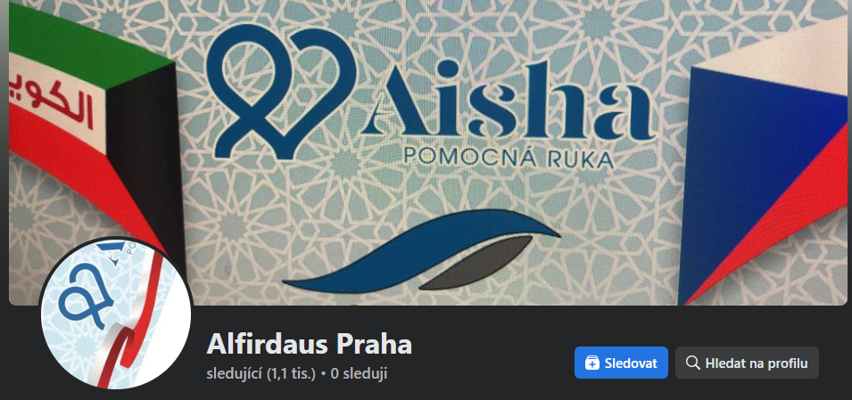 Screen facebook profilu mešity Alfirdaus Screen facebook profilu mešity Alfirdaus