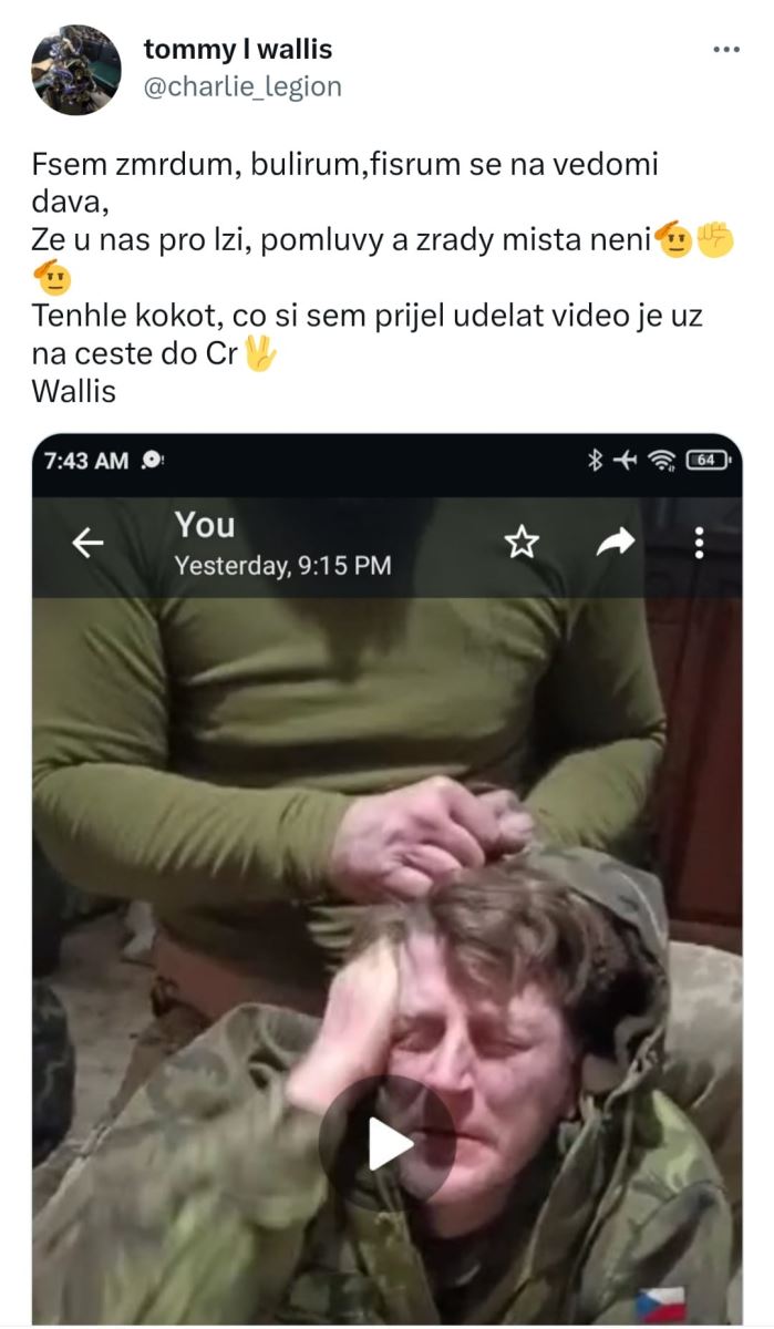 Detail na to, co Zdechovsky sdílel a symboly podpořil - Buliř zmláceny, nejspíše po mučení k doznání ... Detail na to, co Zdechovsky sdílel a symboly podpořil - Buliř zmláceny, nejspíše po mučení k doznání ...
