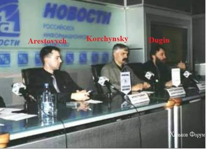 Dugin s miláčkem Ukrajiny. Arestovyčem.