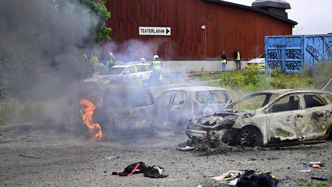 Fotografie výsledků obohacení africkými uprchlíky ve Švédsku 