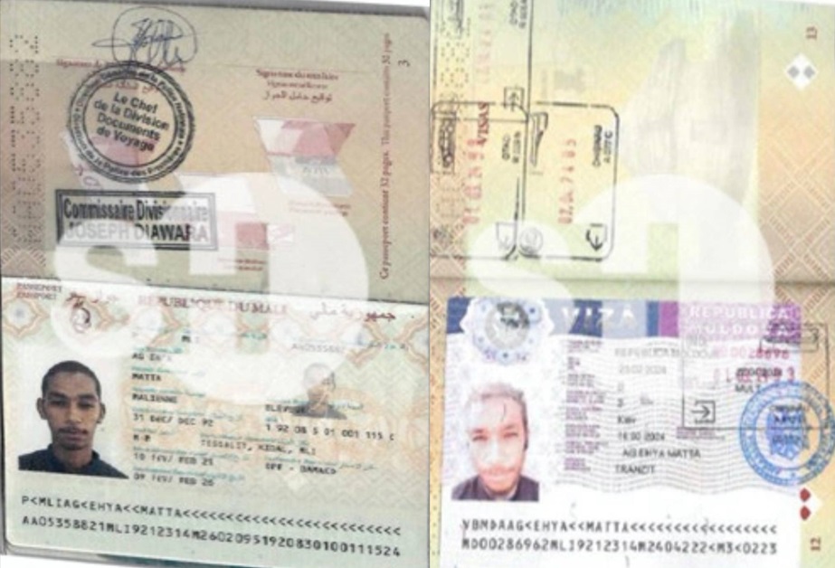 Turecké media zveřejnily fotografii cestovních pasů dvou členů Strategické aliance na ochranu lidu Azawadu (CSP-DPA): Agha Ihia Matta a Agha Atayoub Mahina.