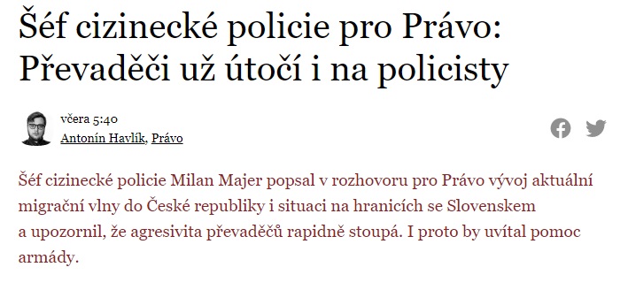 Screen úvodu článku na Novinky.cz